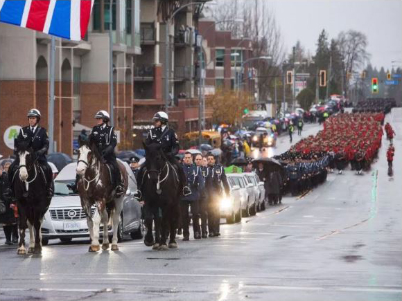 Funeral of Abbotsford constable John Davidson